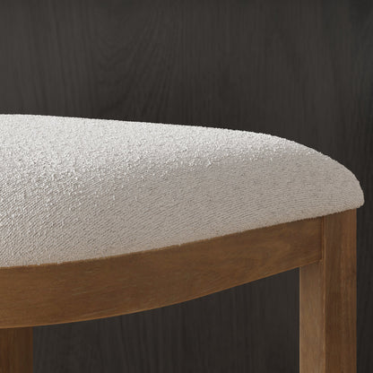 Barrel Wooden Backless Bar Stool Light Brown