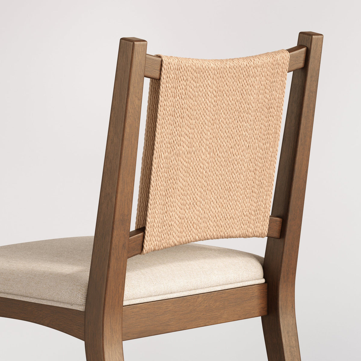 Arched Back Seagrass Dining Chair Medium Brown