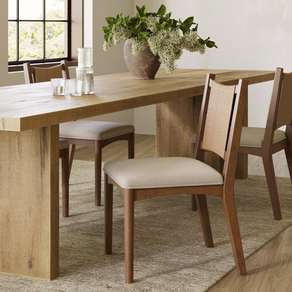 Arched Back Seagrass Dining Chair Medium Brown