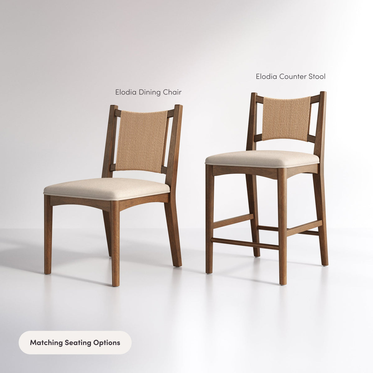 Arched Back Seagrass Dining Chair Medium Brown